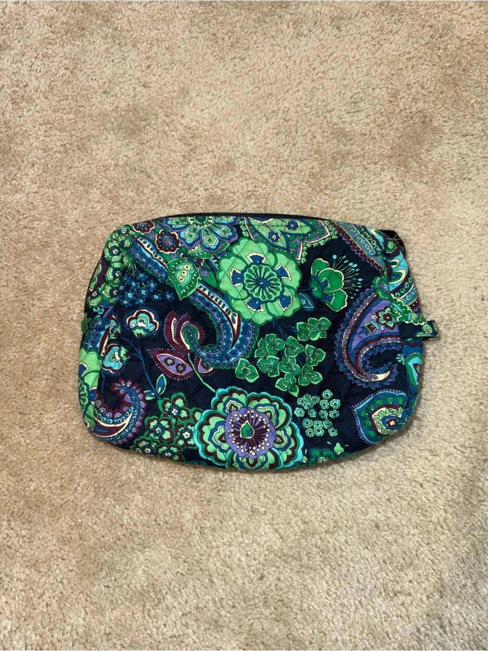 Vera Bradley Large Cosmetic Bag in Blue Rhapsody - Vintage 2009
